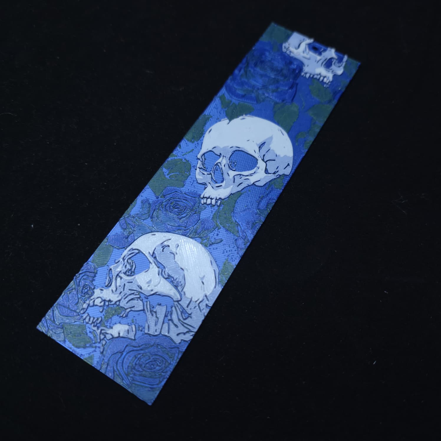 Marca-Páginas Blue Skull Roses