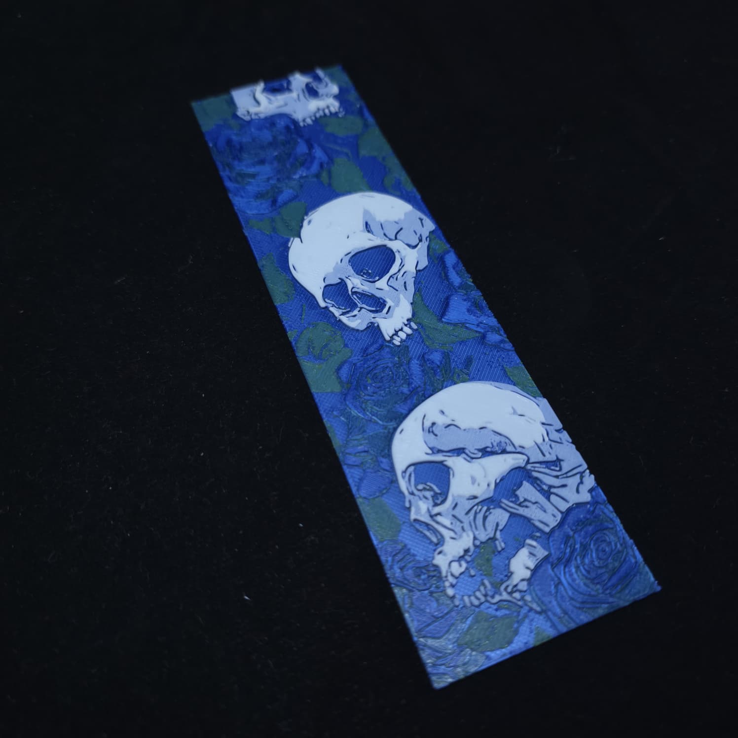 Marca-Páginas Blue Skull Roses